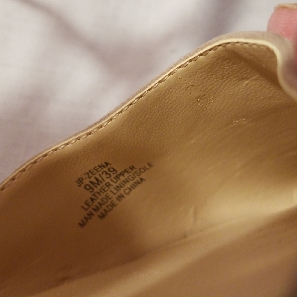 Jessica Simpson Zeena ghillie flats 9 M nude suede - Picture 7 of 8